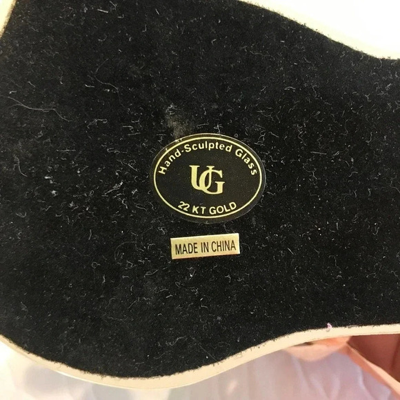 Vintage Hand-Sculpture Glass Christmas tree decorative  22Kt Gold made in 2000 - Picture 7 of 7